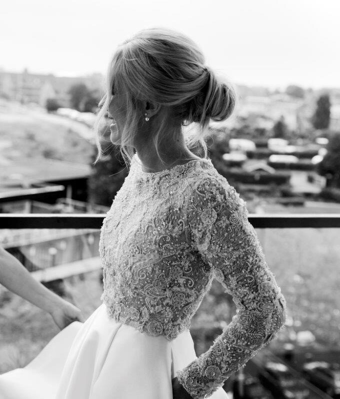 Rigtig brud Christina i Couture-Stuen brudekjole
